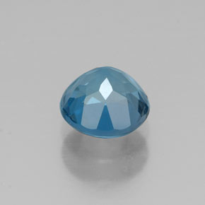Topázio azul natural 1,11ct, corte redondo, VS