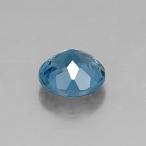 Topázio azul natural 1,46ct, corte redondo, VVS