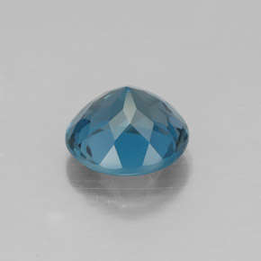 Topázio azul natural 1,55ct, corte redondo, VVS-VS