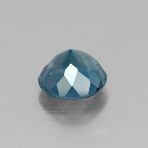 Topázio azul natural 1,56ct, corte redondo, VVS