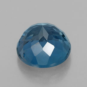 Topázio azul natural 2,86ct, corte redondo, VVS