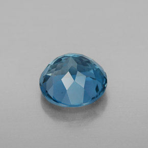 Topázio azul natural 2,60ct, corte redondo, VVS