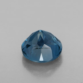 Topázio azul natural 2,89ct, corte redondo, VVS-VS