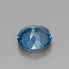 Topázio azul natural 2,38ct, corte redondo, VVS-VS