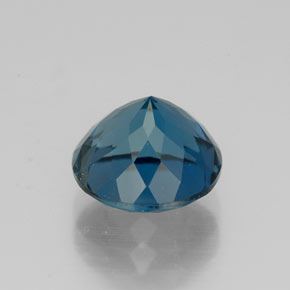 Topázio azul natural 2,89ct, corte redondo, VVS