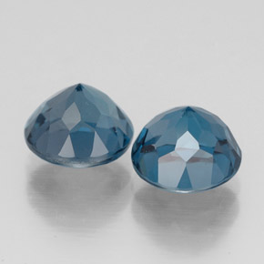 Pedras preciosas de topázio azul natural de  ct, corte redondo, VVS