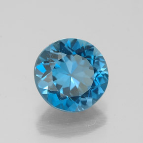 Topázio azul natural 2,04ct, corte redondo, VVS-VS