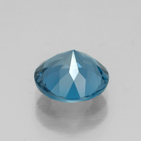 Topázio azul natural 2,04ct, corte redondo, VVS-VS