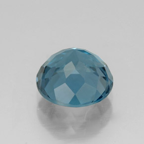 Topázio azul natural 2,46ct, corte redondo, VVS-VS
