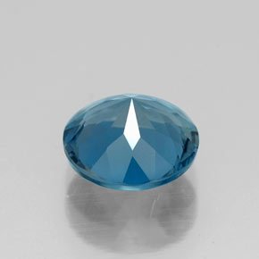 Topázio azul natural 2,10ct, corte redondo, VVS-VS