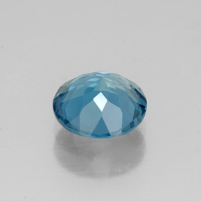 Topázio azul natural 1,46ct, corte redondo, VVS