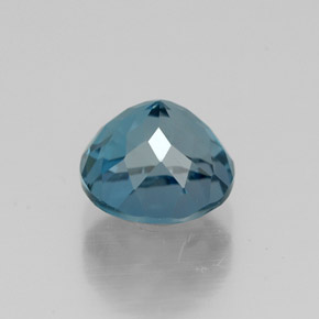 Topázio azul natural 2,20ct, corte redondo, VVS