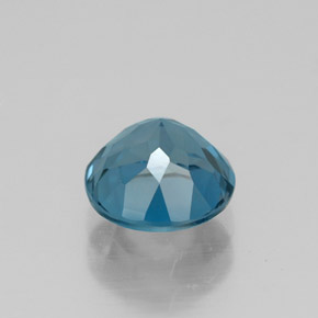 Topázio azul natural 1,76ct, corte redondo, VVS