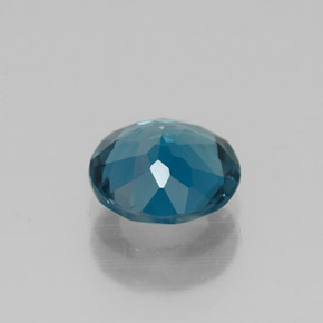 Topázio azul natural 1,38ct, corte redondo, VVS