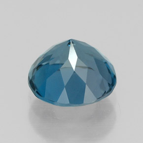 Topázio azul natural 1,65ct, corte redondo, VVS