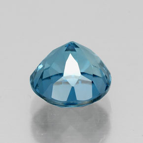 Topázio azul natural 1,92ct, corte redondo, VS
