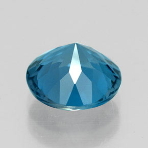 Topázio azul natural 2,16ct, corte redondo, VVS