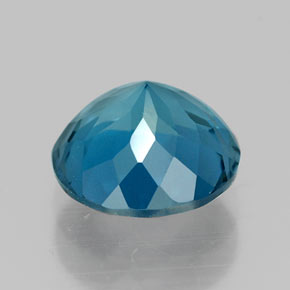 Topázio azul natural 2,40ct, corte redondo, VVS