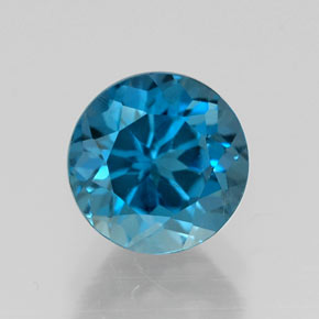 Topázio azul natural 1,84ct, corte redondo, VS