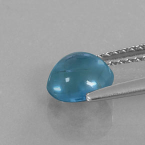 Topázio azul natural 1,49ct, corte redondo, transparente