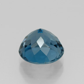 Topázio azul natural 2,65ct, corte redondo, VVS