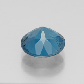 Topázio azul natural 2,10ct, corte redondo, VVS