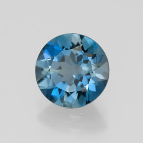 Topázio azul natural 2,04ct, corte redondo, VVS-VS
