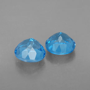 Pedras preciosas de topázio azul natural de  ct, corte redondo, VVS-VS