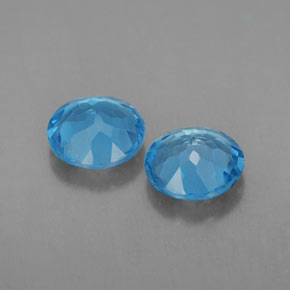 Pedras preciosas de topázio azul natural de  ct, corte redondo, VVS-VS