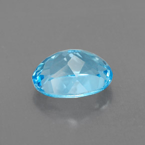 Topázio azul natural 2,51ct, corte oval, VVS