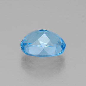 Topázio azul natural 2,71ct, corte oval, VVS
