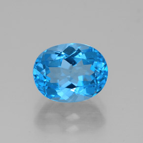 Topázio azul natural 2,69ct, corte oval, VVS