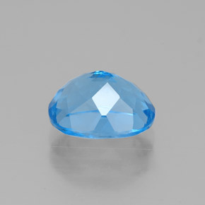 Topázio azul natural 2,69ct, corte oval, VVS