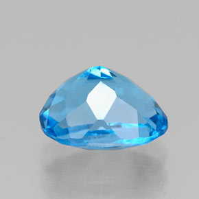 Topázio azul natural 1,79ct, corte oval, VVS-VS