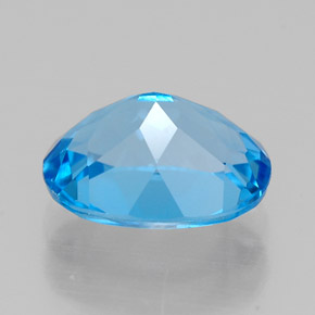 Topázio azul natural 2,41ct, corte oval, VVS