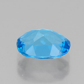 Topázio azul natural 1,53ct, corte oval, VVS