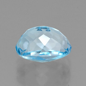 Topázio azul natural 2,02ct, corte oval, VVS