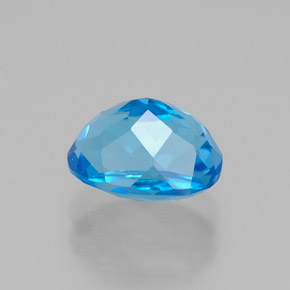 Topázio azul natural 2,01ct, corte oval, VVS