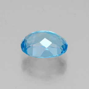 Topázio azul natural 1,62ct, corte oval, VVS