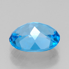 Topázio azul natural 2,28ct, corte oval, VVS