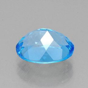 Topázio azul natural 2,46ct, corte oval, VVS