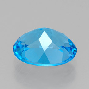 Topázio azul natural 2,25ct, corte oval, VVS
