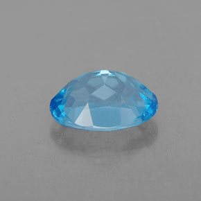 Topázio azul natural 1,64ct, corte oval, VVS