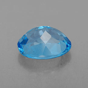 Topázio azul natural 2,54ct, corte oval, VVS