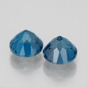 Pedras preciosas de topázio azul natural de  ct, corte redondo, VVS