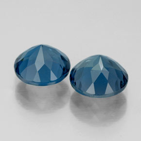 Pedras preciosas de topázio azul natural de  ct, corte redondo, VVS-VS