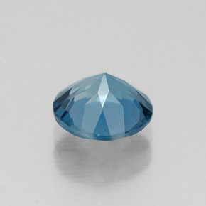Topázio azul natural 1,53ct, corte redondo, VVS