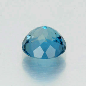 Topázio azul natural 1,73ct, corte redondo, VS-SI