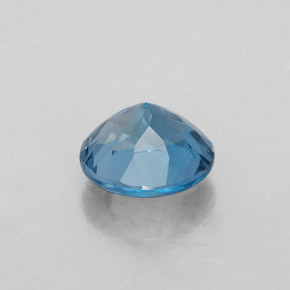 Topázio azul natural 1,65ct, corte redondo, VVS-VS