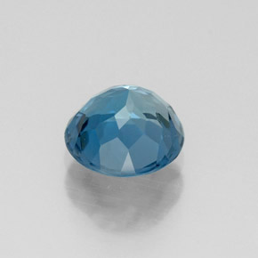 Topázio azul natural 1,53ct, corte redondo, VVS-VS